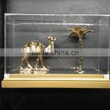 NEW Style Noble Customized Made 24k Real Gold Plated Camel and Coconut Tree Model With Home Office Decor & Gift KJJ-0268 thumbnail-2