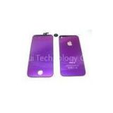960 * 640 Pixels Plating Mirror Glass Purple Apple IPhone 4 /4G Digitizer LCD Assembly Kit