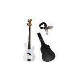 43 Inch Solid Wood White Electric Guitar Instrument With Bag / Strap Customized AGB43-PB2