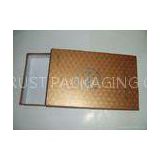 Gold White Art Paper Shirt Packaging Boxes , Custom Printed Cardboard Boxes For Garment