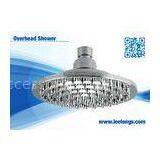 Rain And Waterfall Plastic Chrome Round 6 Inch Overhead Shower Head For Bathtub