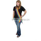 Satin LGBT Rainbow Sash - Gay Pride Parade Lesbian Pride Party Supplies thumbnail-4