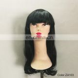 Synthetic long wigs with bangs for party P-W212