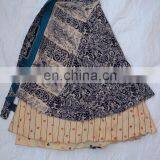 Saree Printed WRAPE ROUND MIX SILK PRINTED LONG SKIRTS thumbnail-1