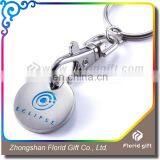 Euro Coin Size Metal Custom Trolley Token Coin With Keyring Keychain thumbnail-1