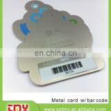 Non-standard Size Barcode Printing Cheap Metal Stainless Steel Card thumbnail-2
