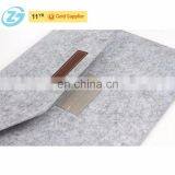 Cheap Customized Printing Logo Grey Lightweight Felt Laptop Bag Two Laptops thumbnail-3