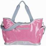 waterproof pvc fabric diaper bag with long shoulder and tote handle