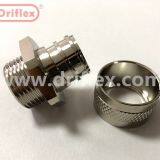 Driflex Brass Nickel Plated Straight Swivel Cable Conduit Fitting thumbnail-2