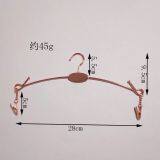 Wholesale Good Quality Socks Bra Underwear Hangers Gold Metal Hanger With 2 Clips Clothes Rack thumbnail-2