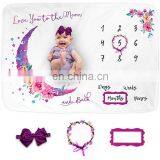 Premium Soft Fleece Monthly Milestone Blanket Personalized Baby Blanket for Newborn Baby Shower Photography Infant Blanket thumbnail-7