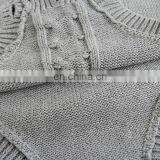 2019 Spring Autumn Knitted Cotton Baby Bodysuits Rompers Knit Gray Pink Newborn Baby Clothes thumbnail-6