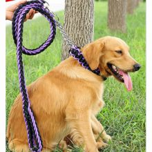 Best Selling Pet Product Belt for Dog Lead Wire Rope 130 cm Pet Ropes Weave Luxury Collar Rolled Rope for Dog Dog Leash Set