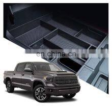 Interior Accessories Parts Silicone Armrest Rest Storage Box Center Control Console Organizer Tray For Toyota Tundra 2014-2021
