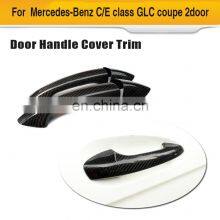Carbon Fiber Door Handle Cover Trim For Mercedes-Benz C/E Class GLC Coupe 2Door thumbnail-2