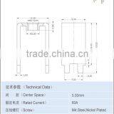 Brass Auto Battery Terminal Brass Parts 60A Center Space 5.00*10.80mm thumbnail-2