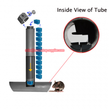 Plastic Top Loader Mouse Bait Station Rodent Tube Lure Trap thumbnail-3