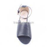 Happy Feet Snake Print Upper and Front Toe Fancy Low Heel Ladies Sandals With Buckle thumbnail-3