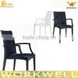 WorkWell Simple Design Colorful Outdoor Plastic Arm Chair KW-P19