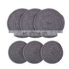 Latest Manufacturing Wholesale Cheap Cotton Natural Table Mat Circle Woven Placemats thumbnail-2