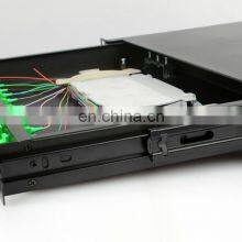 High Quality Drawer Type 12 Port 19' IDU IDF Rack Mount Black Cold Rolled Steel Racks & Enclosure,fiber Optic Patch Panel CN;ZHE thumbnail-4