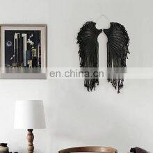 Hot Selling Macrame Angel Wings Wall Decor With Long Tassel Macrame Wall Hanging Art Decor Wholesale thumbnail-3