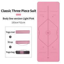 YiShengNuo Custom Print Eco Friendly Foldable Natural TPE Yoga Mat thumbnail-3