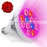 12W 24W E27 Hydroponic LED Plant Grow Lights Growing PAR38 Lamp for Garden Plants