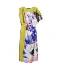 2025 European and American Spring New Style Round Neck One Sleeve Asymmetric Printed Dress for Women thumbnail-3