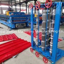 Color Steel Monterrey Roofing Making Step Tile Roof Deck Sheet Plate Glazed Tile Cold Roll Forming Machine Price thumbnail-3