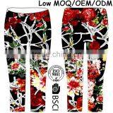 Women Sublimation Dry Fitness Pant / Custom Dry Fit Fitness Capri Pants thumbnail-1