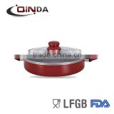 Aluminum non-stick low cooking pot /saute pan with two ears QD-T007