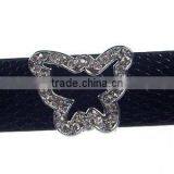 Butterfly 18mm Rhinestone Slide Charms Wholesale, Fits 18mm Width Leather Bracelet thumbnail-1