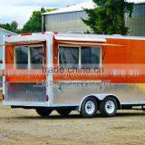 Orange Biaxial Traction Diner Food Truck for Sale Mobile Food Truck Mobile Food Trailer Fast Food Mobile Kitchen Trailer for Sal thumbnail-1