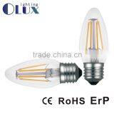 E14 C35S Led Candle Light AC100-140V/220-240V Glass Housing 2W 4W CE RoHS C35 Led Filament Bulb thumbnail-3