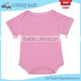 PF-MS-078 2016 wholesale baby clothes multicolor plain cotton onesie baby solid color baby onesie plain