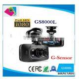 GS8000 Ambarella Car DVR video key camera recorder HD1080P dashcam night vision 2.7