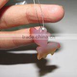 6 Pcs Lovely Fish In The Water Chalcedony Stone thumbnail-4