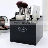 Customized Black Acrylic Lipstick Holder Cosmetic Makeup Brush Organizer Display Stand Case
