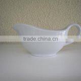 porcelain gravy boat white glazed