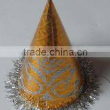 Foil Paper Hat With Fringe