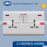 Brushed Electric Power Double MF Socket/uk Double Socket 13a H408M