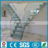 Curved Design Modern Staircase With Glass Railings thumbnail-5