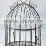 French Style Decorative Rustic Grey Metal Flower Container