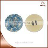 Fashion Bicycle Printed Blue Wooden Buttons 4 Holes 3cm for Fabric thumbnail-1