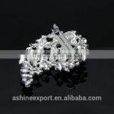 Bridal Bright Leaf Flower Rhinestone Brooch/handmade Rhinestone Brooch thumbnail-4