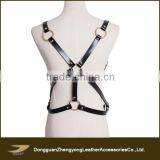 Women Cowhide Leather Choker Nacklace, Full Body Harness Choker