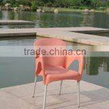 Outdoor Leisure Stackble Plastic Dining Coffee Shop Chair Aluminum Chair Leg YC081 thumbnail-1