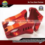 Cnc Machining Aluminium Parts Bike Stem Assembly Case With Glossy Red Anodized Cnc Service thumbnail-1