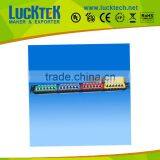 Cat6 UTP 24 Port Colorful Voice Patch Panel,19'' 1U Network Patch Panel